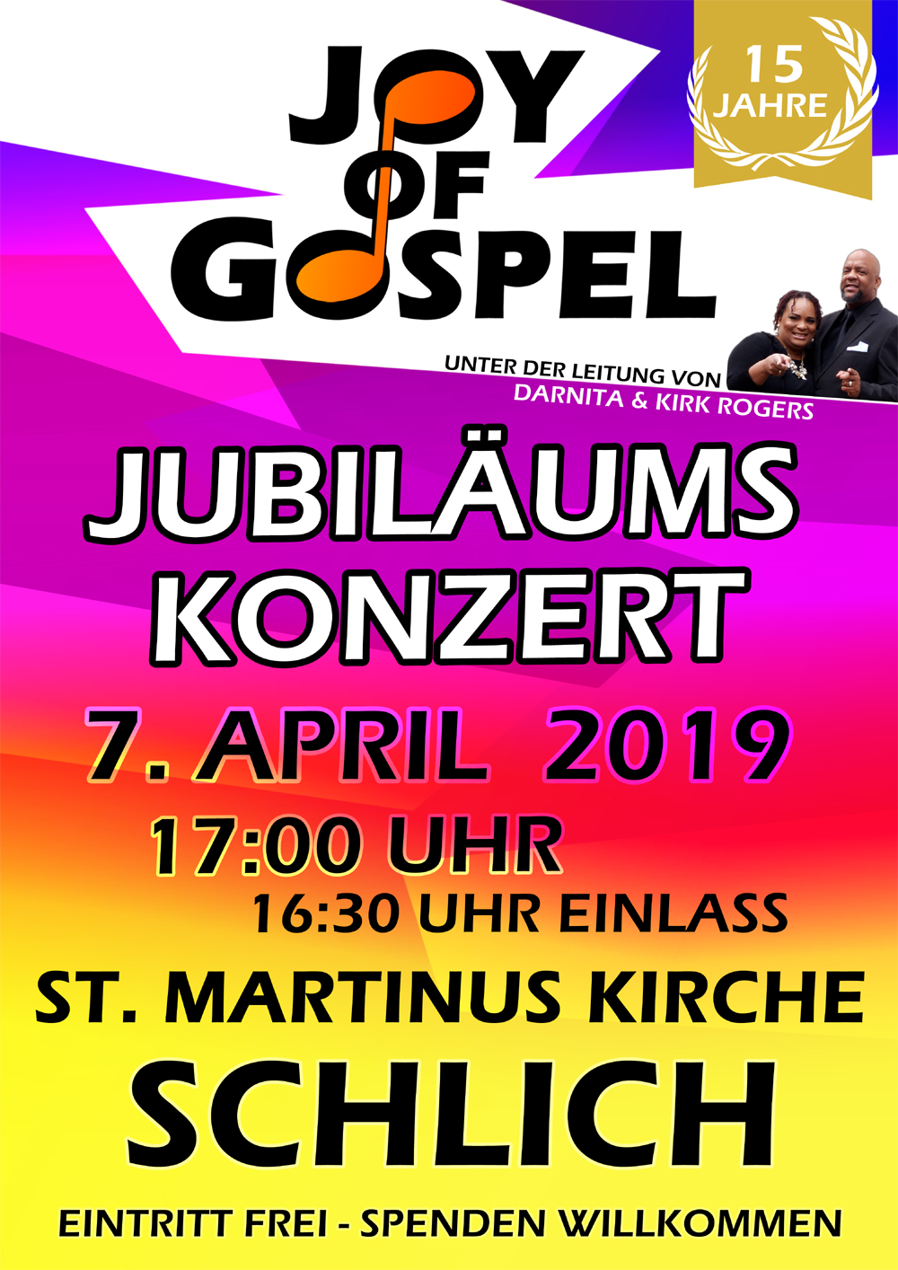 Jubiläums – Gospelkonzert mit „Joy of Gospel“